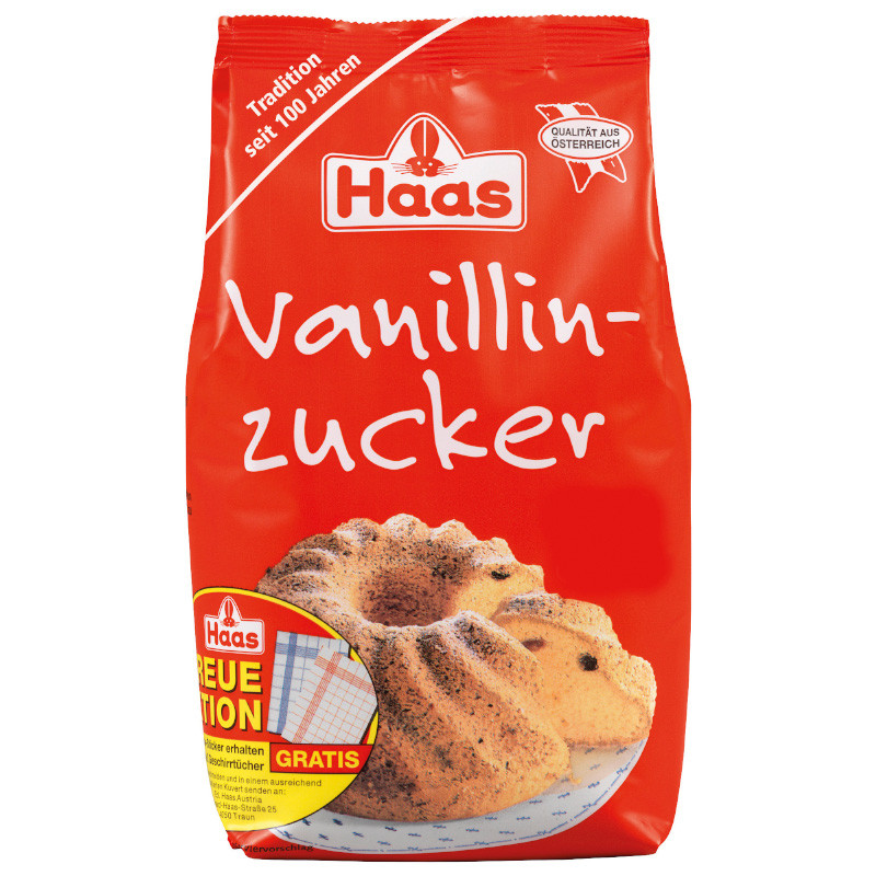 Haas Vanillinzucker 1 kg vegan, glutenfrei und laktosefrei